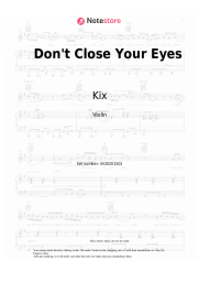 Sheet music, chords Kix - Don't Close Your Eyes