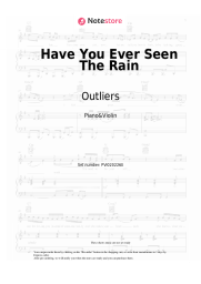 Sheet music, chords Outliers, John Fogerty, Creedence Clearwater Revival - Have You Ever Seen The Rain