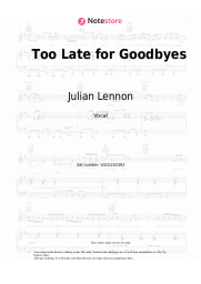 undefined Julian Lennon - Too Late for Goodbyes