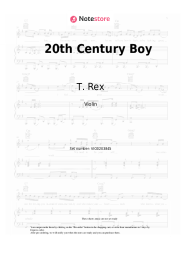 Sheet music, chords T. Rex - 20th Century Boy