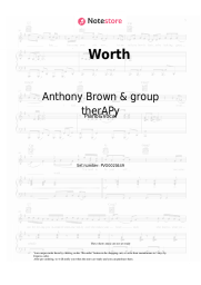 Sheet music, chords Anthony Brown & group therAPy - Worth