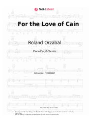 Sheet music, chords Roland Orzabal - For the Love of Cain