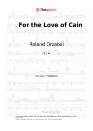 Sheet music, chords Roland Orzabal - For the Love of Cain