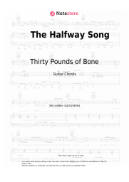 Sheet music, chords Thirty Pounds of Bone, Philip Reeder - The Halfway Song