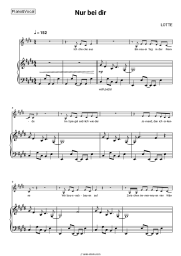 Sheet music, chords LOTTE - Nur bei dir