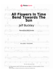Sheet music, chords Jeff Buckley, Elizabeth Fraser - All Flowers In Time Bend Towards The Sun