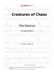 Sheet music, chords The Rasmus - Creatures of Chaos
