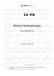 Sheet music, chords Dmitry Hvorostovsky, Igor Krutoy - La via