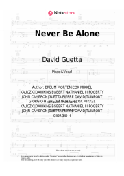undefined David Guetta, Aloe Blacc, MORTEN - Never Be Alone