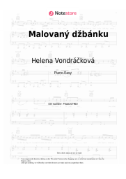 Sheet music, chords Helena Vondráčková - Malovaný džbánku
