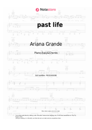 Sheet music, chords Ariana Grande - past life