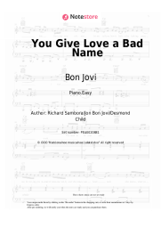 Sheet music, chords Bon Jovi - You Give Love a Bad Name