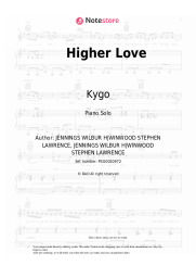 Sheet music, chords Kygo, Whitney Houston - Higher Love