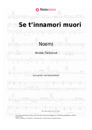 Sheet music, chords Noemi - Se t’innamori muori