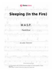 Sheet music, chords W.A.S.P. - Sleeping (In the Fire)