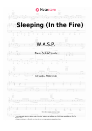 Sheet music, chords W.A.S.P. - Sleeping (In the Fire)
