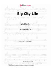 Sheet music, chords Mattafix - Big City Life