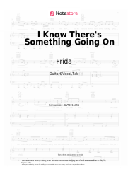 Sheet music, chords Frida - I Know There's Something Going On