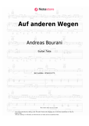 Sheet music, chords Andreas Bourani - Auf anderen Wegen