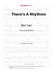 Sheet music, chords Bon Iver - There’s A Rhythmn