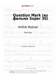Sheet music, chords Hrithik Roshan - Question Mark (from Super 30 movie)