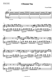 Sheet music, chords Forest Blakk - I Choose You