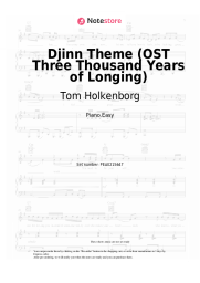 Sheet music, chords Tom Holkenborg - Djinn Theme (OST Three Thousand Years of Longing)