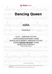 Sheet music, chords ABBA - Dancing Queen
