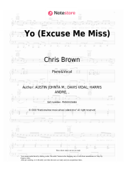 Sheet music, chords Chris Brown - Yo (Excuse Me Miss)