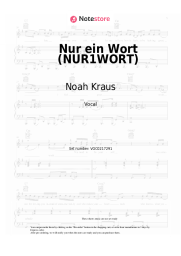 Sheet music, chords Noah Kraus, Wir sind Helden - Nur ein Wort (NUR1WORT)
