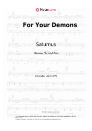 Sheet music, chords Saturnus - For Your Demons
