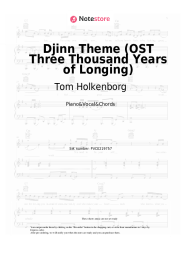 Sheet music, chords Tom Holkenborg - Djinn Theme (OST Three Thousand Years of Longing)