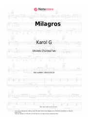 Sheet music, chords Karol G - Milagros