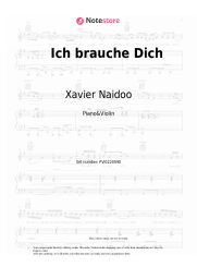 Sheet music, chords Xavier Naidoo - Ich brauche Dich