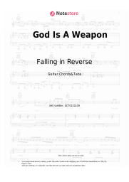 Sheet music, chords Falling in Reverse - God Is A Weapon