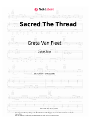 Sheet music, chords Greta Van Fleet - Sacred The Thread