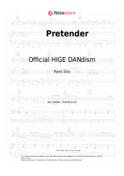 Sheet music, chords Official HIGE DANdism - Pretender