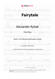 Sheet music, chords Alexander Rybak - Fairytale