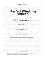 Sheet music, chords Paul Hankinson - Perfect (Wedding Version)