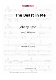 Sheet music, chords Johnny Cash - The Beast in Me