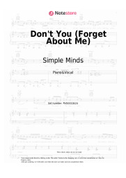 Sheet music, chords Simple Minds - Don't You (Forget About Me)