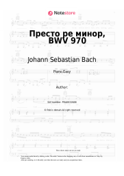 undefined Johann Sebastian Bach - Presto in D Minor, BWV 970