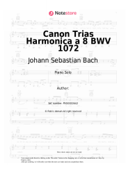 undefined Johann Sebastian Bach - Canon Trias Harmonica a 8 BWV 1072