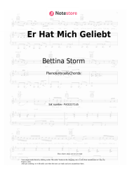 Sheet music, chords Bettina Storm - Er Hat Mich Geliebt