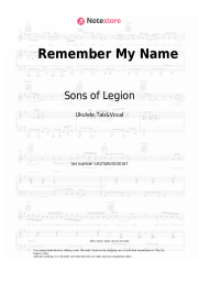 undefined Sons of Legion - Remember My Name