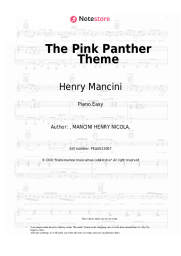 Sheet music, chords Henry Mancini - The Pink Panther Theme