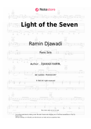 Sheet music, chords Ramin Djawadi - Light of the Seven