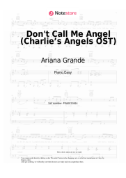Sheet music, chords Ariana Grande, Miley Cyrus, Lana Del Rey - Don't Call Me Angel (Charlie’s Angels OST)