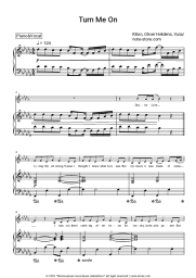 Sheet music, chords Riton, Oliver Heldens, Vula - Turn Me On