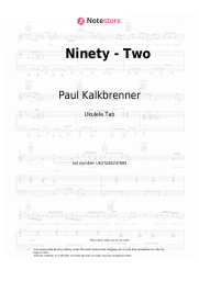 Sheet music, chords Paul Kalkbrenner - Ninety - Two